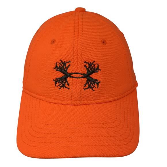 Under Armour Snapback Cap Orange One Size Adjustable Embroidered Vented Holes - Picture 1 of 9